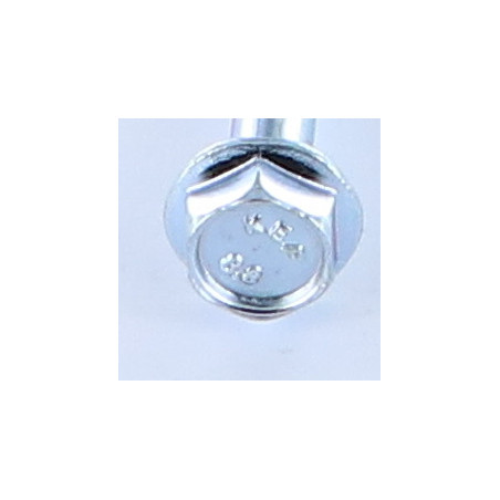 1 x Tornillo metales cabeza hexagonal M6X45 roscado parcial resalto reborde dentado Clase 8.8 Acero cincado blanco