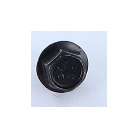 1 x Tornillo metales cabeza hexagonal M6X20 resalto reborde dentado Clase 8.8 Acero cincado negro