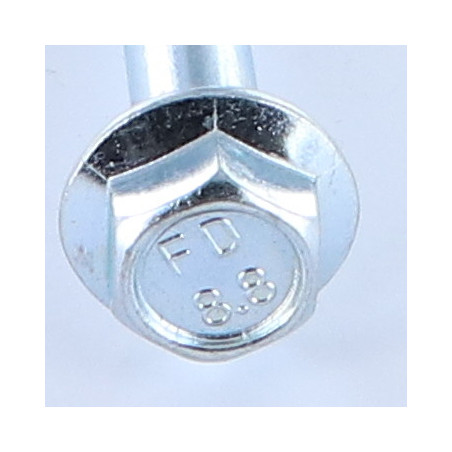 1 x Tornillo metales cabeza hexagonal M10X60 roscado parcial resalto reborde dentado Clase 8.8 Acero cincado blanco