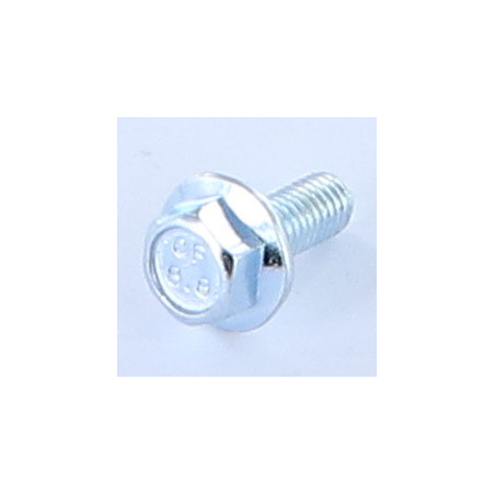 1 x Tornillo metales cabeza hexagonal M8X12 resalto reborde dentado Clase 8.8 Acero cincado blanco