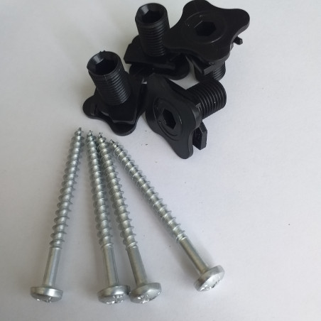 1 x Bolsa de 4 Tornillos cabeza cilíndrica 5X60 con 4 Tuerca Nylon
