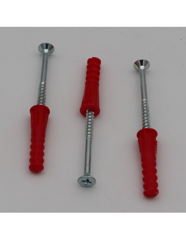 1 x EQUIPO 3 Taco rojo 9X39 con 3 Tornillo...