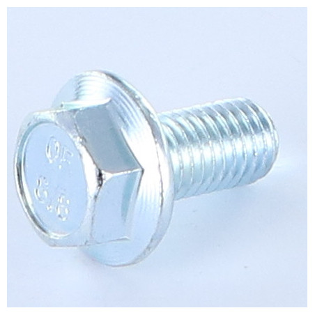 1 x Tornillo metales cabeza hexagonal M10X40 resalto reborde dentado Clase 8.8 Acero cincado blanco