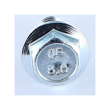 1 x Tornillo metales cabeza hexagonal M10X40 resalto reborde dentado Clase 8.8 Acero cincado blanco