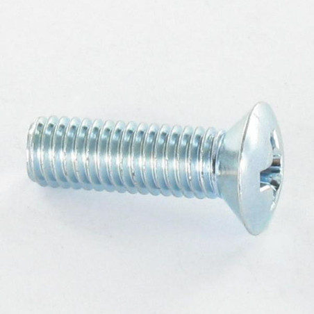 1 x Tornillo metales cabeza fresada abombada Pozi M5X60 Acero cincado blanco
