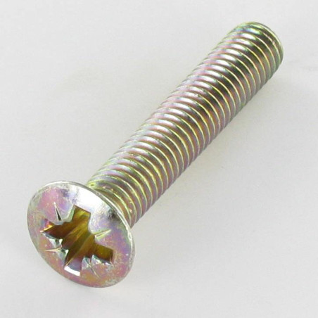 1 x Tornillo metales cabeza fresada abombada Pozi M6X35 Bicromato