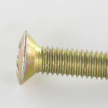 1 x Tornillo metales cabeza fresada abombada Pozi M6X35 Bicromato