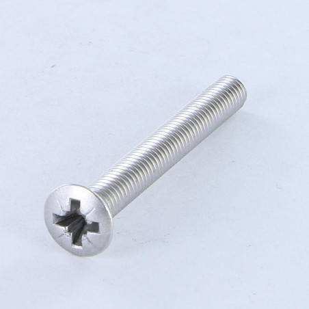 1 x Tornillo metales cabeza fresada abombada Pozi M6X50 Aluminio