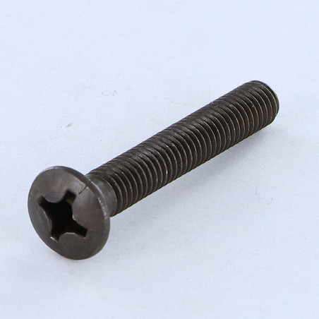 1 x Tornillo metales cabeza fresada abombada Pozi M5X40 Acero cincado negro