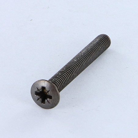 1 x Tornillo metales cabeza fresada abombada Pozi M5X40 acero bronce