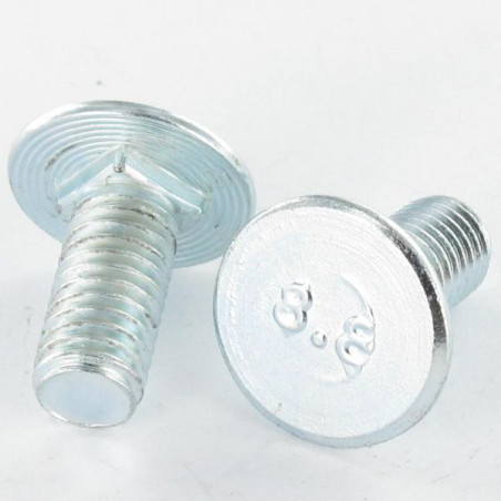 1 x Tornillo metales plano CORONEL CARRE M8X18 Clase 8.8 Acero cincado blanco