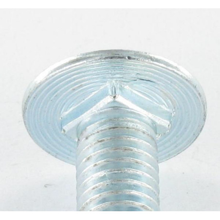 1 x Tornillo metales plano CORONEL CARRE M8X18 Clase 8.8 Acero cincado blanco