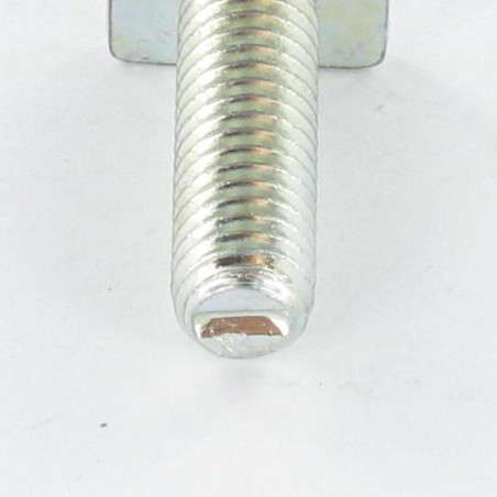 1 x Tornillo metales cabeza rectangular M6X20 9,5 x 12 x 2 Acero cincado blanco