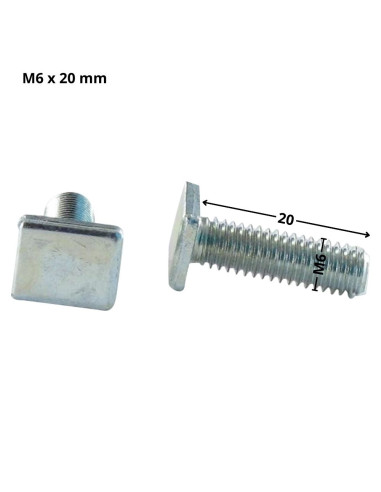 1 x Tornillo metales cabeza rectangular M6X20...