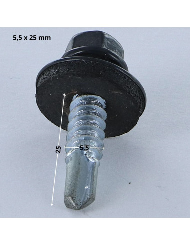 1 x Tornillo autoperforante cabeza hexagonal...