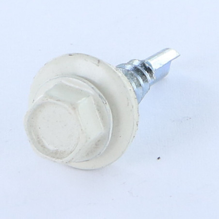 1 x Tornillo autoperforante cabeza hexagonal 5.5X25 Arandela de estanqueidad con junta de neopreno epdm Acero cincado