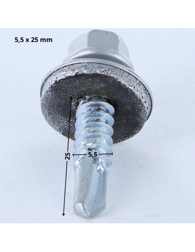 1 x Tornillo autoperforante cabeza hexagonal...