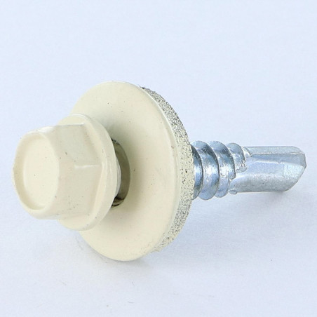 1 x Tornillo autoperforante cabeza hexagonal 5.5X25 Arandela de estanqueidad con junta de neopreno epdm Acero cincado