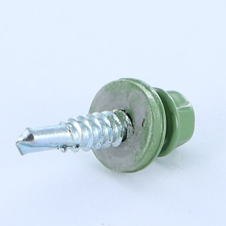 1 x Tornillo autoperforante cabeza hexagonal 6.3X25 Arandela de estanqueidad con junta de neopreno epdm Acero bruto