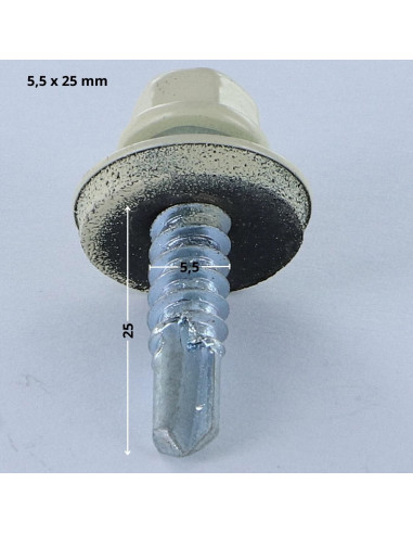 1 x Tornillo autoperforante cabeza hexagonal...