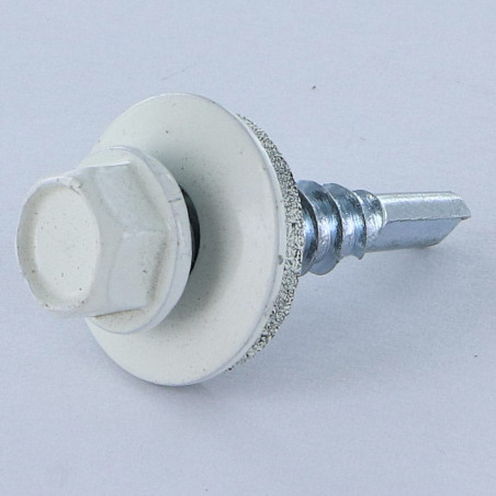 1 x Tornillo autoperforante cabeza hexagonal 5.5X25 Arandela de estanqueidad con junta de neopreno epdm Acero cincado