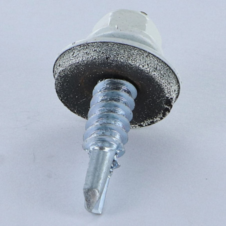 1 x Tornillo autoperforante cabeza hexagonal 5.5X25 Arandela de estanqueidad con junta de neopreno epdm Acero cincado