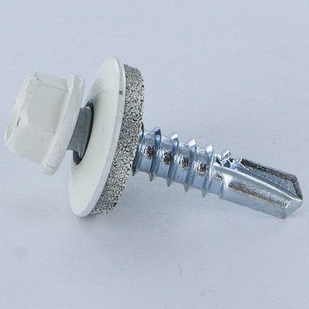 1 x Tornillo autoperforante cabeza hexagonal 5.5X25 Arandela de estanqueidad con junta de neopreno epdm Acero cincado