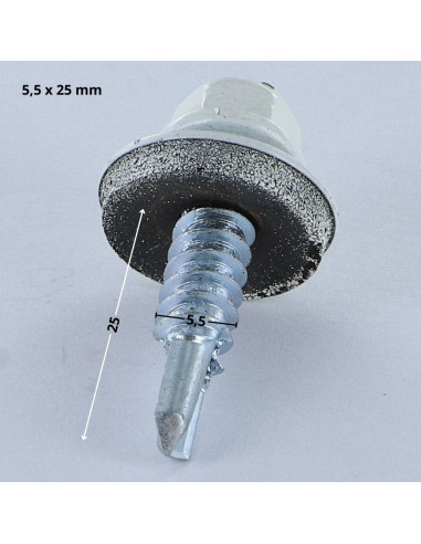 1 x Tornillo autoperforante cabeza hexagonal...