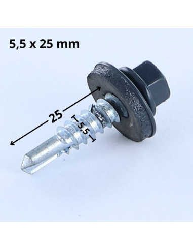 1 x Tornillo autoperforante cabeza hexagonal...