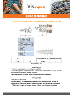 Taco Nylon MÁQUINA AUTOTALADRADORA LÁMINA YESO 13X32 2
