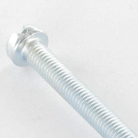 1 x Tornillo metales cabeza cilíndrica ranura M5X12 Acero cincado blanco
