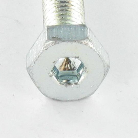 1 x Tornillo metales cabeza hexagonal + llave de 4 M6X35 Acero cincado blanco