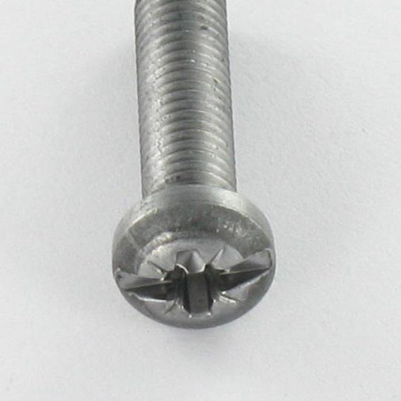 1 x Tornillo metales cabeza cilíndrica Pozi ranura M5X20 Acero bruto