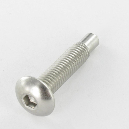 1 x Tornillo metales poelier cabeza redonda ancha hexagonal hueco Inoxidable A2 M8X40 punta 6X9 llave de 5