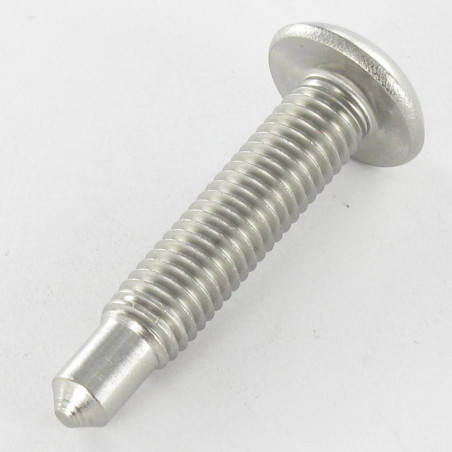 1 x Tornillo metales poelier cabeza redonda ancha hexagonal hueco Inoxidable A2 M8X40 punta 6X9 llave de 5