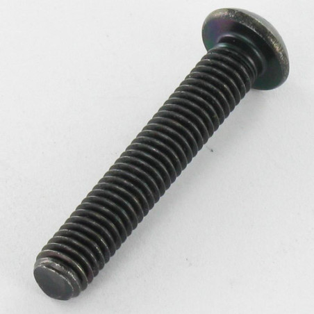 1 x Tornillo metales Inoxidable A2 Negro Cabeza Abombada con Hueco hexagonal M4X20 roscado total llave de 2.5