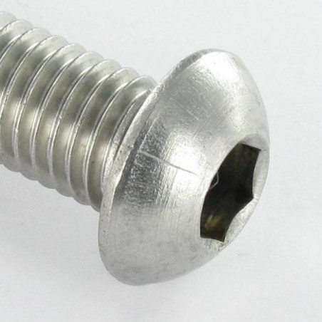 1 x Tornillo metales Inoxidable A2 Cabeza Abombada con Hueco hexagonal M5X70 roscado total llave de 3