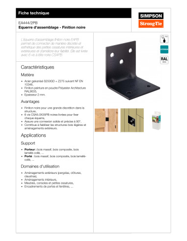 1 x Escuadra SIMPSON Strong Tie 40X40X40 grosor...