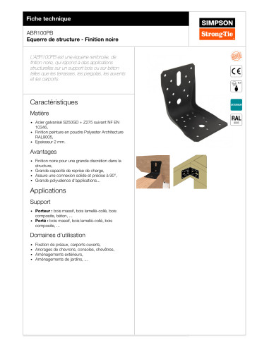 1 x Escuadra de refuerzo SIMPSON Strong Tie...