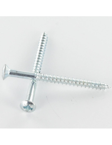 1 x Tornillo madera cabeza fresada abombada...