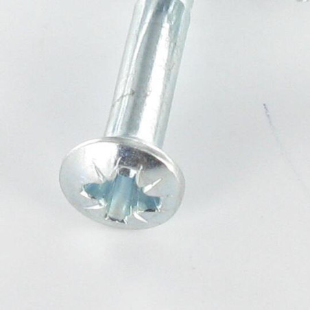 1 x Tornillo madera cabeza fresada abombada Pozi PZ4 5X60 Acero cincado blanco