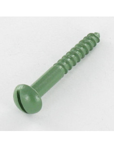 Tornillo madera cabeza redonda ranura 4X30 Acero cincado...