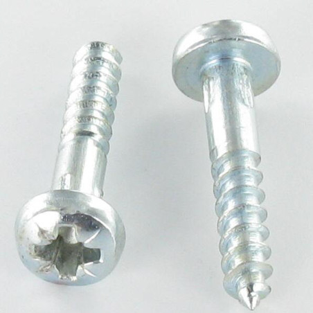 1 x Tornillo madera cabeza redonda Pozi PZ4 5X50 Acero cincado blanco
