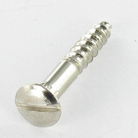 1 x Tornillo madera cabeza fresada abombada ranura 4X20 Acero niquelado
