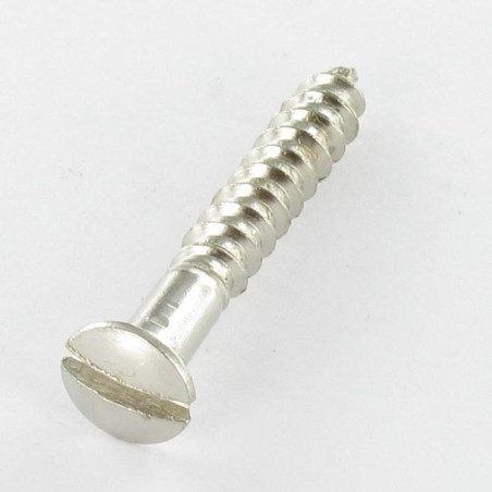 1 x Tornillo madera cabeza fresada abombada ranura 5X35 Acero cromado