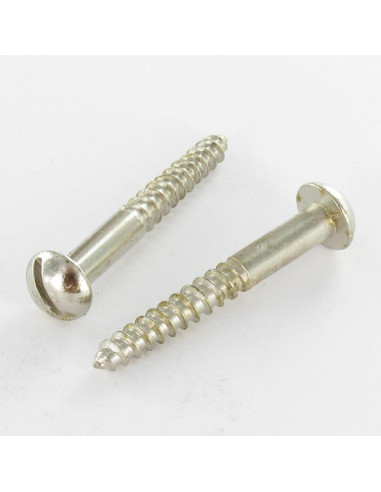 1 x Tornillo madera cabeza redonda ranura 5X40...
