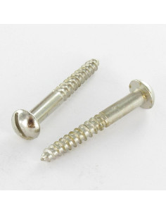 Tornillo madera cabeza redonda ranura 3.5X16 Acero cromado