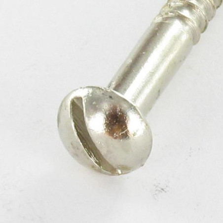 1 x Tornillo madera cabeza redonda ranura 3.5X16 Acero cromado