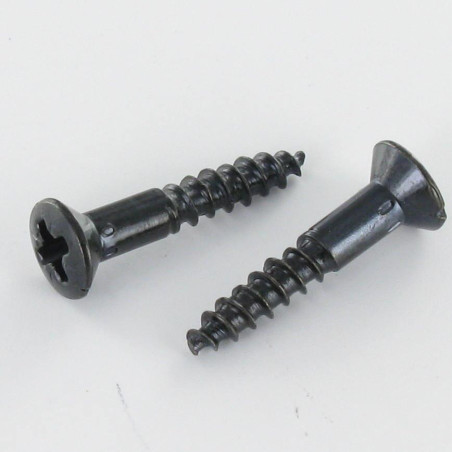 1 x Tornillo madera cabeza fresada abombada Pozi PZ4 3.5X20 Acero cincado negro