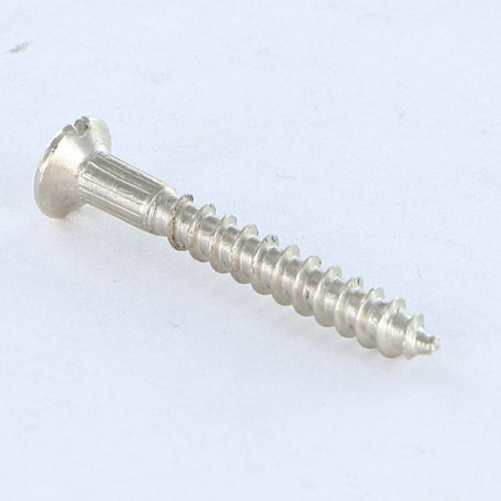 1 x Tornillo madera cabeza fresada abombada ranura 2.5X20 Acero niquelado microtornillo